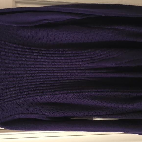 CROFT AND BARROW BRAND WOMEN'S NAVY BLUE OPEN CARDIGAN SWEATER SIZE LARGE - Picture 9 of 16